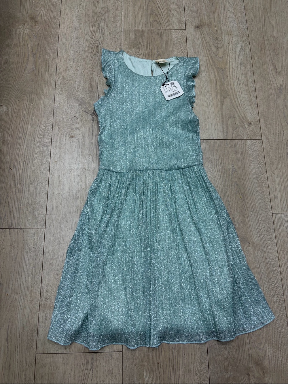 Girls' Sparkle Mint Dress - Elegant Party Style